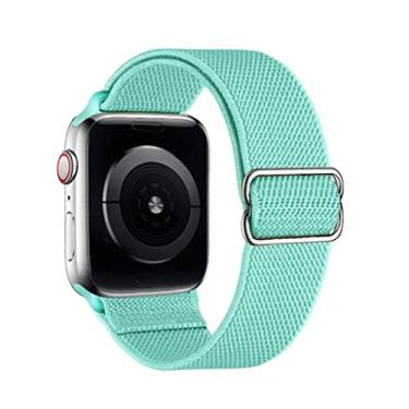 Imagem de Pulseira Nylon Solo Elástica Compatível com Apple Watch (38/40/41, Turquesa)