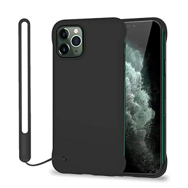 Imagem de Capa de telefone fina para iphone 11 pro max pc capa verde para iphone 8 7 6 6 s plus xr xs max x com cordão, preto, para iphone x