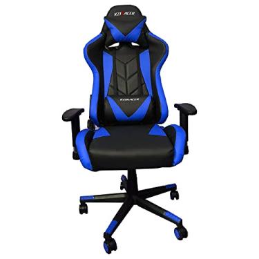 Imagem de Cadeira Gamer KZI Racer com Massageador (Azul)