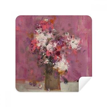 Imagem de Flowers Pink XJJ óculos de pintura a óleo pano pano limpador de tela tecido camurça pacote com 2