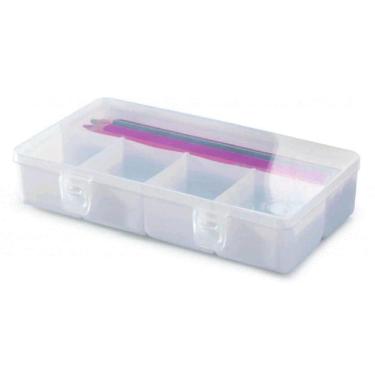 Imagem de Caixa Organizadora Box Retangular Com 5 Divisórias 20 Cm