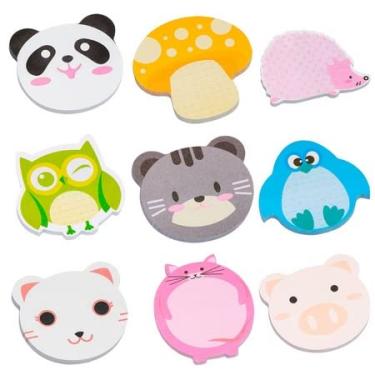 Imagem de Kit 10 Mini Blocos Adesivos Smart Notes Zoo Animais - BRW