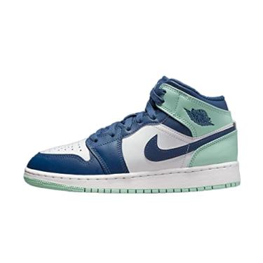 Imagem de Jordan Youth Air Jordan 1 Mid GS 554725 413 Blue Mint - Size 4Y