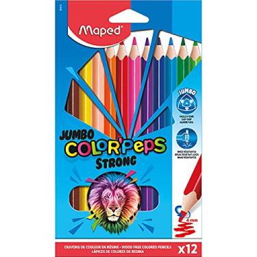 Imagem de Lápis de Cor, Jumbo, Color Peps Strong, 12 Cores, Maped, Estojo