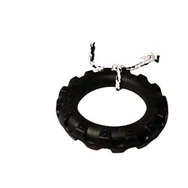Imagem de Brinquedo para cães Pneu Hard Bone Preto Laço Preto (GG)