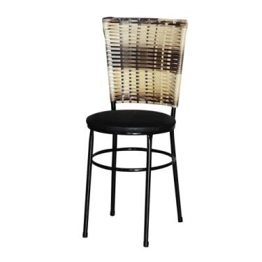 Imagem de Cadeira Para Cozinha Preta Hawai Cappuccino Premium - Lamar Design