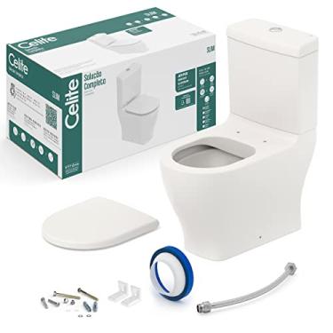 Imagem de Kit Vaso Sanitário com Caixa Acoplada e Assento Soft Close Slim Celite