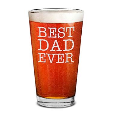 Imagem de Shop4Ever Copo de cerveja com gravação a laser Best Dad Ever para o Dia dos Pais