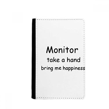 Imagem de Monitor Take A Hand Bring Me Happiness Porta Passaporte Notecase Burse Capa Carteira Cartão Bolsa, Multicolor