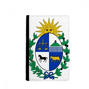 Imagem de Porta-passaporte com emblema nacional da América do Sul Uruguai Notecase Burse capa carteira porta-cartão, Multicolor