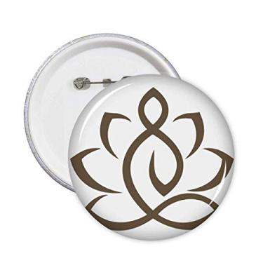 Imagem de Broche de figura de lótus da Culture Religion Customs Emblema de botão para decoração 5 peças