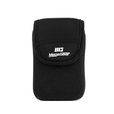 Imagem de MegaGear MG037 Capa para câmera de neoprene ultraleve compatível com Canon PowerShot SX740 HS, SX730 HS, SX720 HS, SX710 HS, SX700 HS, Sony Cyber-shot DSC-HX60V - preto, couro PU