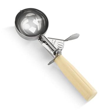 Imagem de (110ml) - New Star Foodservice 34783 Colher de Sorvete Squeeze, Aco Inoxidavel, 110ml, Tamanho 10, Ivory
