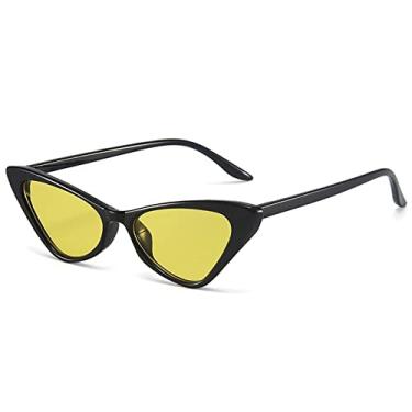 Imagem de Óculos de sol de olho de gato com estampa de zebra exclusiva para mulheres moda hip hop ultraleve óculos de sol masculinos tons gradientes, preto amarelo, tamanho único