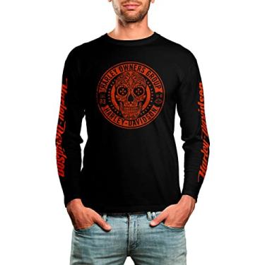 Imagem de Camiseta Manga Longa Harley Davidson Group (mod. Unissex) Tamanho:GG;Cor:Preto