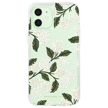 Imagem de Rifle Paper Co – Capa para iPhone 12 Mini (5G) – Proteção contra quedas de 3 m – 13 cm – Branco Hortênsia