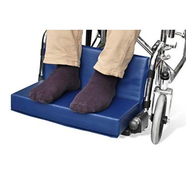 Imagem de NYOrtho Almofada de elevação para descanso de pé para cadeira de rodas – Protetor de almofada para perna | Protege facilmente com alça de liberação rápida, 2" Foot Platform, Seat Widths 16" - 20"