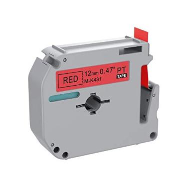 Imagem de Fita Compatível MK-431 Vermelha 12mm para Rotulador Brother PT-65 PT-70 PT-80 PT-85 PT-70BM