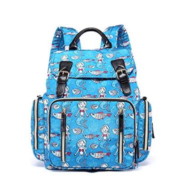 Imagem de Bolsa multifuncional para troca de fraldas para bebês, bolsa de tecido de poliéster Bolsa para fraldas Mochila Mochila de viagem portátil com porta moedas Mochila de viagem de alta capacidade