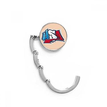 Imagem de Gancho de mesa de grafite com palavras estilo americano americano e extensão dobrável