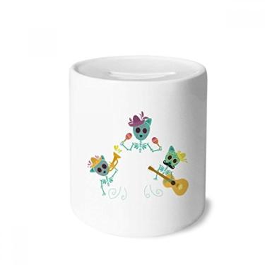 Imagem de DIYthinker Caixa de moedas de cerâmica com porta-moedas pintada no México