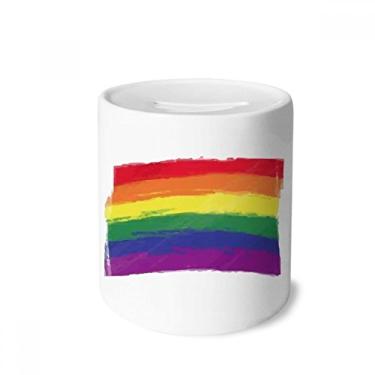 Imagem de DIYthinker Stippling Rainbow Gay LGBT caixa para dinheiro caixa de cerâmica porta-moedas presente de cofrinho