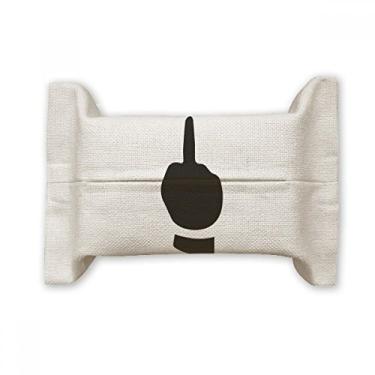 Imagem de Bolsa de linho de algodão com estampa de contorno de gesto de dedo médio