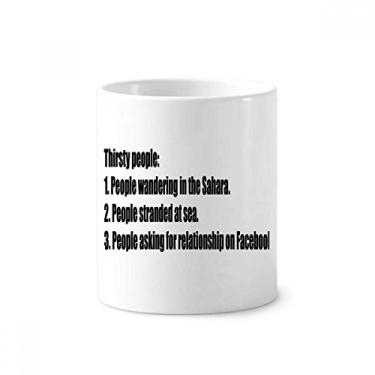 Imagem de Piada Thirsty em três circunstâncias, suporte para caneta, caneca de cerâmica com suporte para lápis