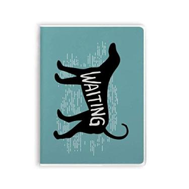 Imagem de Caderno de capa macia com silhueta de cachorro de animal preto natural