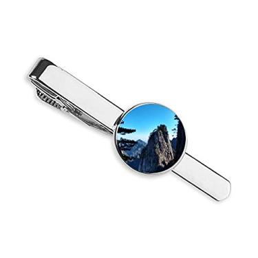 Imagem de Mountain Peaks Pinheiros Gravata clipe de gravata para presente homem de negócios