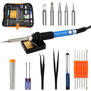 Imagem de Cuculo Conjunto de ferro de soldar elétrico com temperatura ajustável kit de ferramentas de solda para ferro de solda elétrico