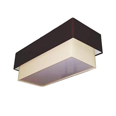 Imagem de Plafon Duplo, Vivare Iluminação, Plafon3044 LCLA, Café/Bege, Grande
