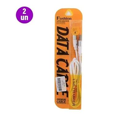 Imagem de Kit 2 Cabos USB/Carregamento Turbo Para Iphone 2.4A - Branco