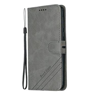 Imagem de Compatible with Motorola Moto G6 Plus（2018） Wallet Case, PU Leather Phone Case Magnetic Flip Folio Leather Case Card Holders [Shockproof TPU Inner Shell] Protective Case (Color : Gris)