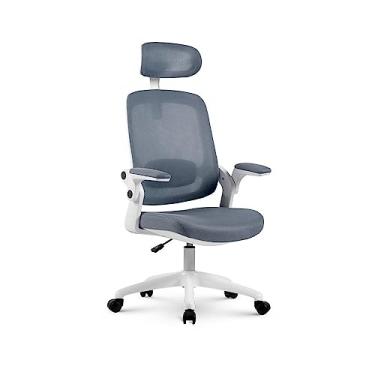 Imagem de Cadeira de Escritório Ergonômica Cinza/Branca Elements Astra