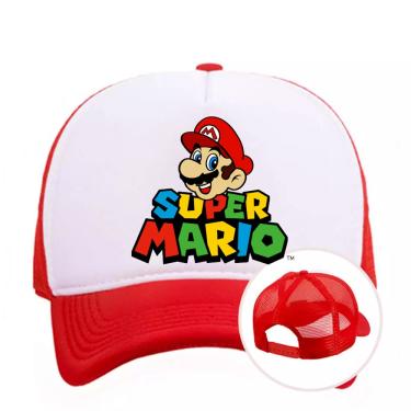 Imagem de Boné Super Mario Bros Vermelho Com Redinha