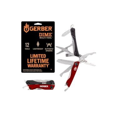 Imagem de Multiferramenta Gerber Gear Mini Dime 12 em 1, vermelho