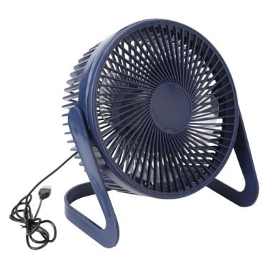 Imagem de BROLEO Ventilador de mesa USB, ventilador circulador de ar de mesa com vento forte de 2 velocidades para dormitório (8 polegadas)