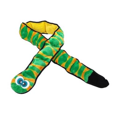 Imagem de Outward Hound Durablez Brinquedo interativo para cães sem enchimento, pelúcia resistente, cobra, verde, 2GG