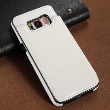 Imagem de Capa de telefone de couro flip para Samsung S23 S22 Ultra S21 S20 FE S10 S9 S8 Plus S7 Capa de cartão carteira para Galaxy Note 20, branca, para Samsung S20 FE 4G 5G