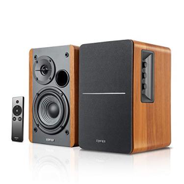 Imagem de Edifier Alto-falantes de estante alimentados R1280Ts - monitores estéreo 2.0 ativos de campo próximo - alto-falante para monitor de estúdio - 42 watts RMS com saída de linha de subwoofer - caixa de