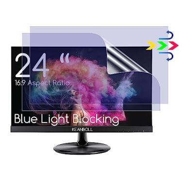 Imagem de 2 películas protetoras de tela antiluz azul de 24 polegadas para monitor panorâmico Sceptre/LG/Dell/HP/Acer/ViewSonic/ASUS/Aoc/Samsung 24 polegadas 16:9 Widescreen, proteção ocular e película