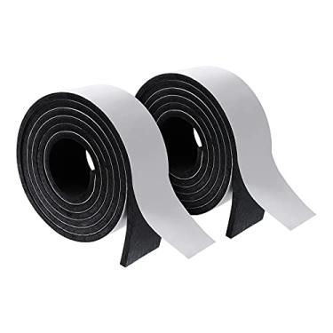 Imagem de MXCELL Fita de espuma de alta densidade à prova d'água, tiras CR de neoprene adesivo de um lado EVA vedação de espuma CA decapagem climática 5.1 cm x 1/10.2 cm x 6,5 pés (2 rolos)