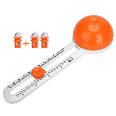 Imagem de QYQRQF Cortador de círculo, cortador de papel circular, cortador rotativo, suprimentos de artesanato, facas de corte redondo (laranja)