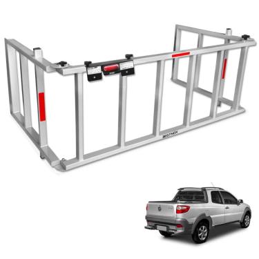 Imagem de Extensor de Caçamba Strada 2014 a 2020 Rampa Prata Gtnox