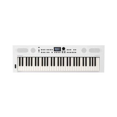 Imagem de Teclado Roland GO:KEYS 5 para Criação Musical | Teclado de 61 Teclas | Alto-falantes Estéreo Integrados | Entrada para Microfone | Suporte Bluetooth Áudio/MIDI para Streaming de Música - Branco