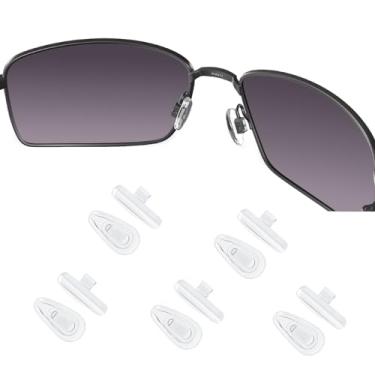 Imagem de OOWLIT 5 pares de protetores de nariz transparentes compatíveis com Oakley Whisker/Crosshair 1.0/2.0 OO4044/Wiretap OO4071/Crosshair S/Square Wire OO4075