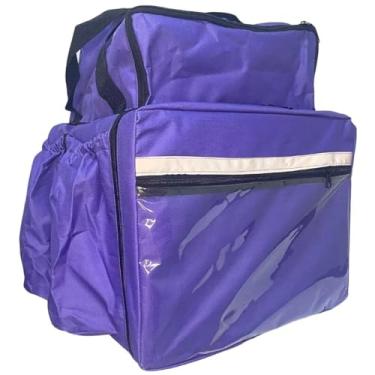 Imagem de Mochila Bag Completa Em Nylon para Motoboy Delivery com ISOPOR 45L - Roxo