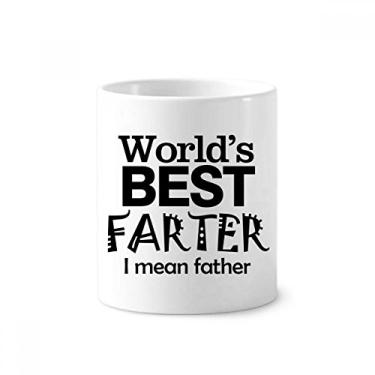 Imagem de Best Father Citação de Dia dos Pais Escova de Dentes Caneca, Caneca, Copo de Cerâmica Branco 355 ml
