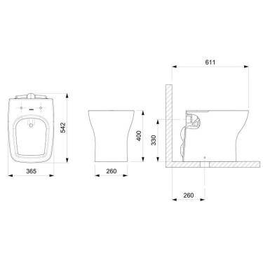 Imagem de Kit 5 Vasos Sanitário Convencional com Assento Queda Amortecida Boss Incepa Branco Brilhante
